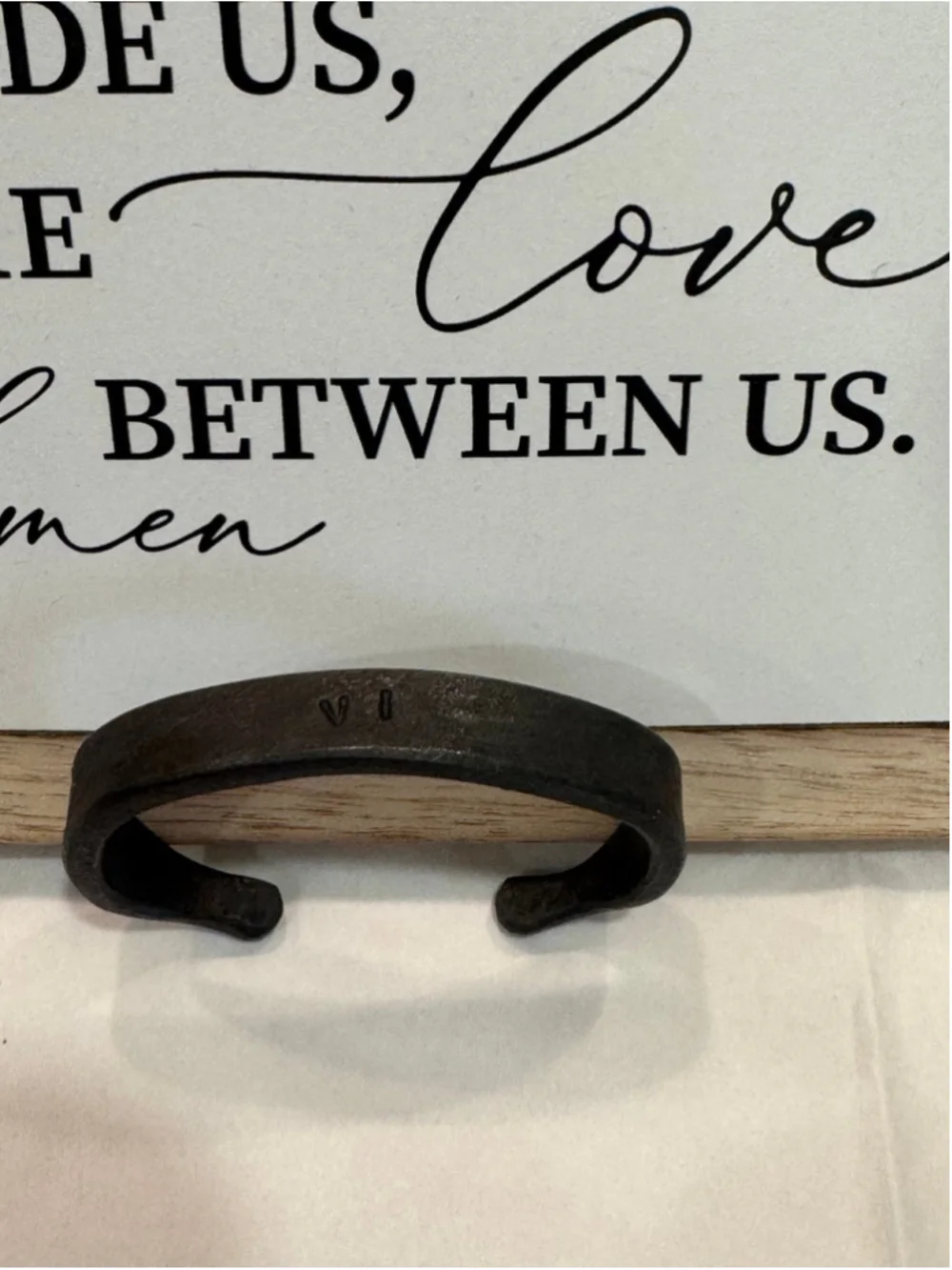Men's Hand-Forged Iron Bracelet - Traditional 6-Year Anniversary
